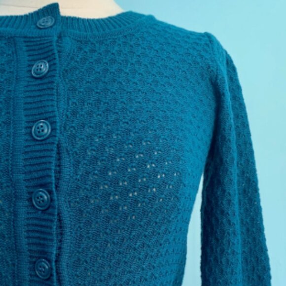 🆕️Blue Teal Cardigan - Picture 7 of 9
